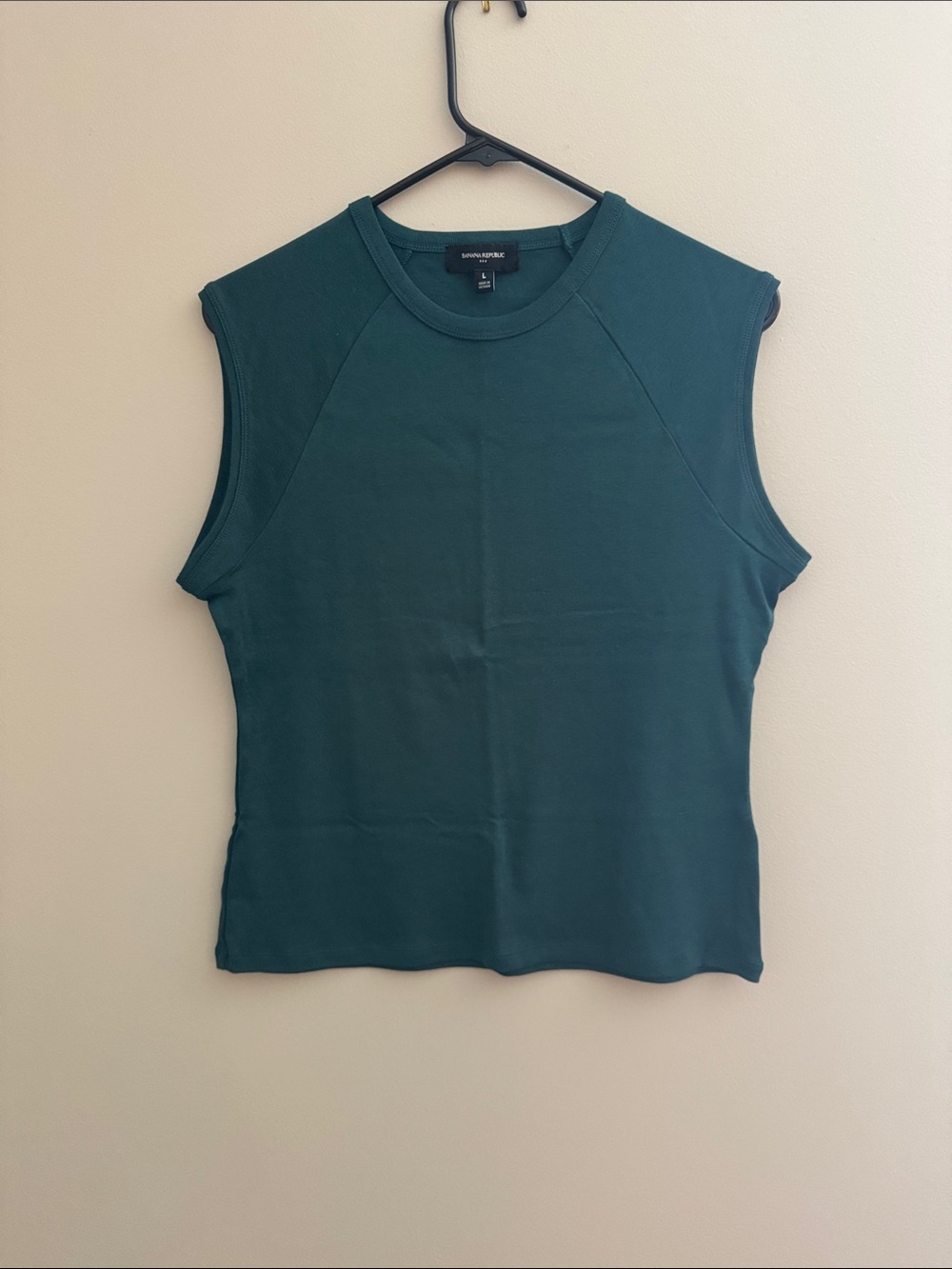 Banana Republic Dark Teal Sleeveless Crewneck Top